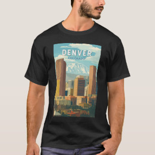 Denver Colorado Travel Art Vintage T Shirt