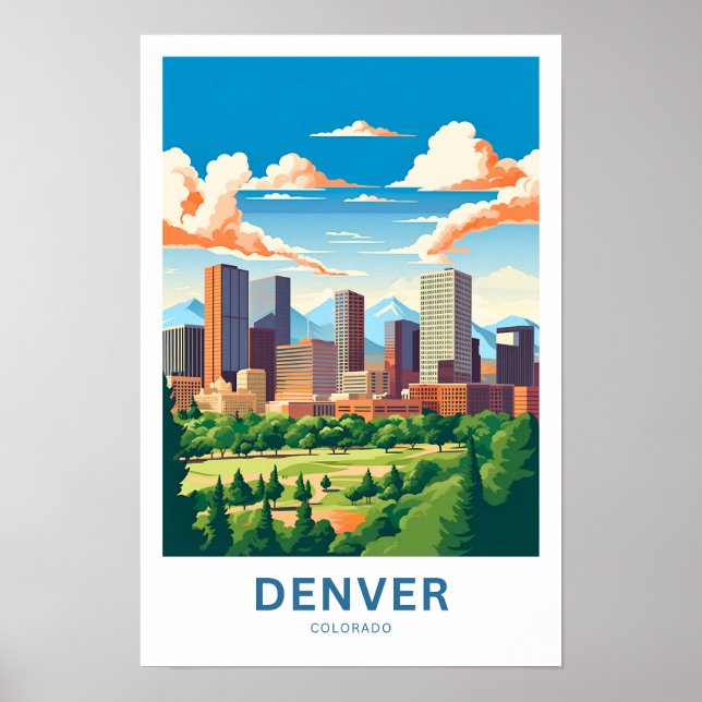 Denver Colorado Travel Skriv ut Poster (Framsidan)
