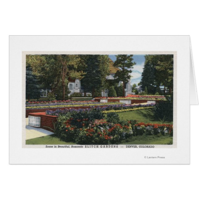 Denver, Colorado - View of Elitch Hälsningskort (Framsidan Horizontal)