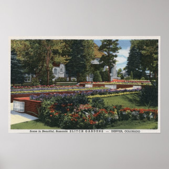 Denver, Colorado - View of Elitch Poster (Framsidan)