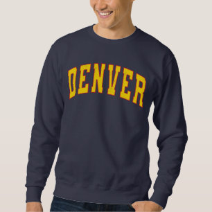 Denver Colorado Vintage College Stil Lång Ärmad Tröja