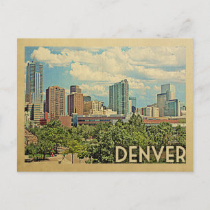 Denver Colorado vycard Vintage resor Vykort