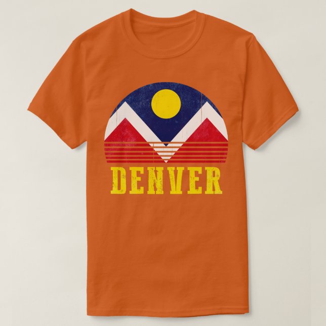 Denver Flagga 1 T Shirt (Design framsida)