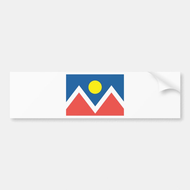 Denver flagga stad bildekal (Framsidan)