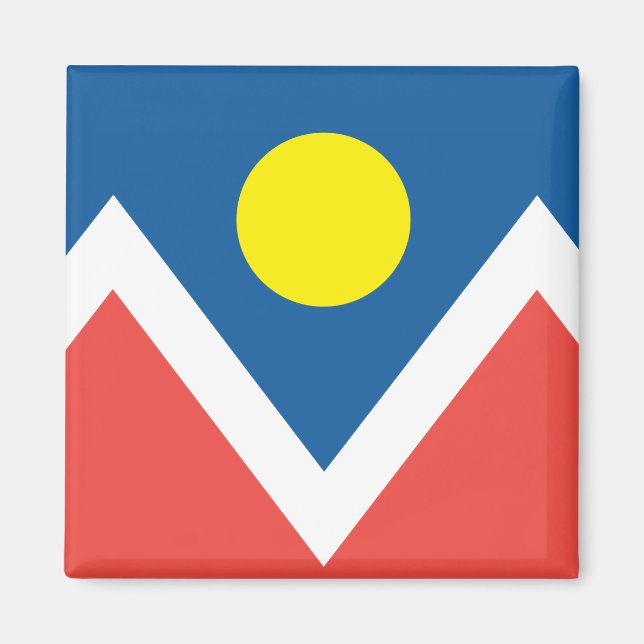 Denver flagga stad magnet (Framsidan)