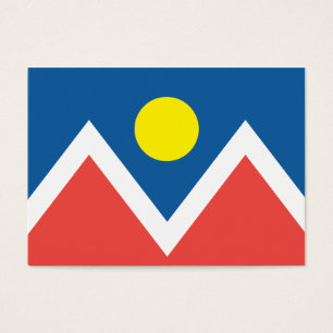Denver flagga stad visitkort