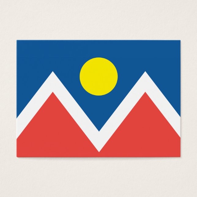 Denver flagga stad visitkort (Framsidan)