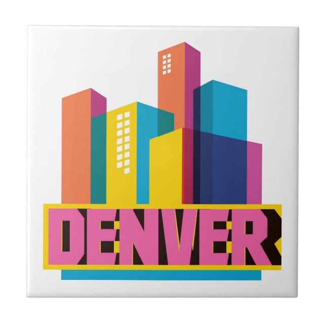Denver i design kakelplatta (Framsidan)