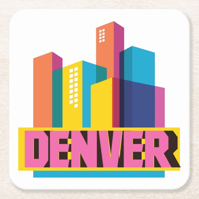 Denver i design underlägg papper kvadrat (Framsidan)