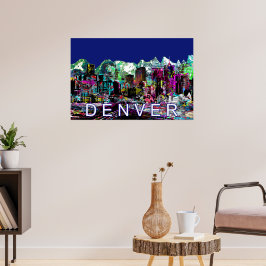 Denver i graffiti poster