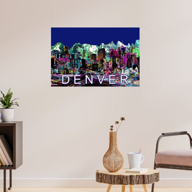 Denver i graffiti poster (Vardagsrum 3)