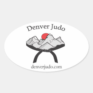 Denver Judo Window Sticker Ovalt Klistermärke