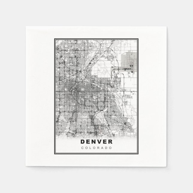 Denver Karta Pappersservett (Framsidan)