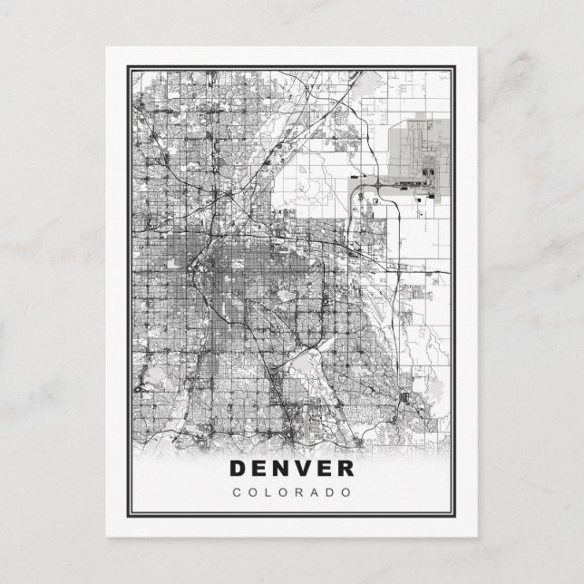Denver Karta Vykort (Framsida)