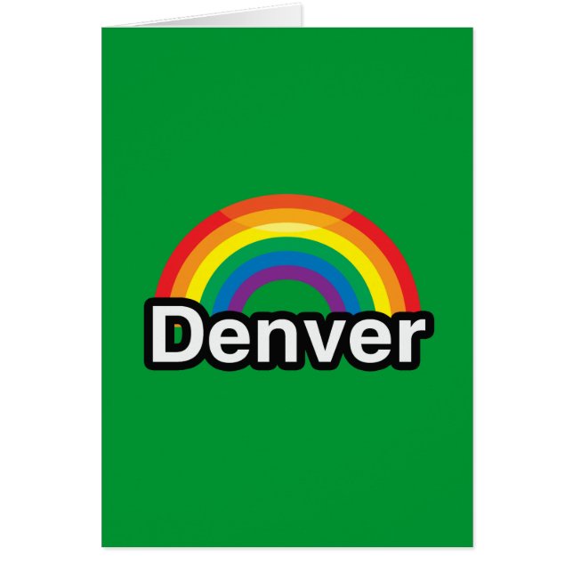 DENVER LGBT PRIDEREGNBÅGE HÄLSNINGSKORT (Framsidan)