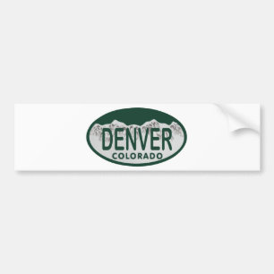Denver licensoval bildekal