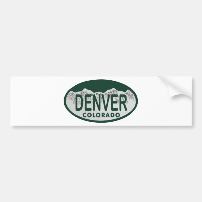 Denver licensoval bildekal (Framsidan)
