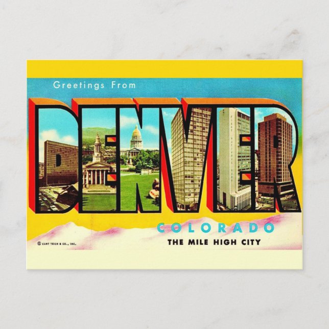 Denver Mile High City Vykort (Framsida)