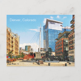 Denver Millennium Bridge, Denver, Colorado Vykort