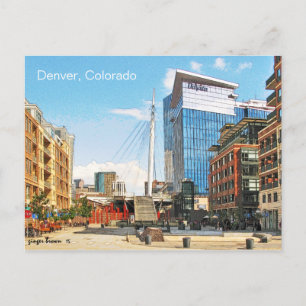 Denver Millennium Bridge, Denver, Colorado Vykort