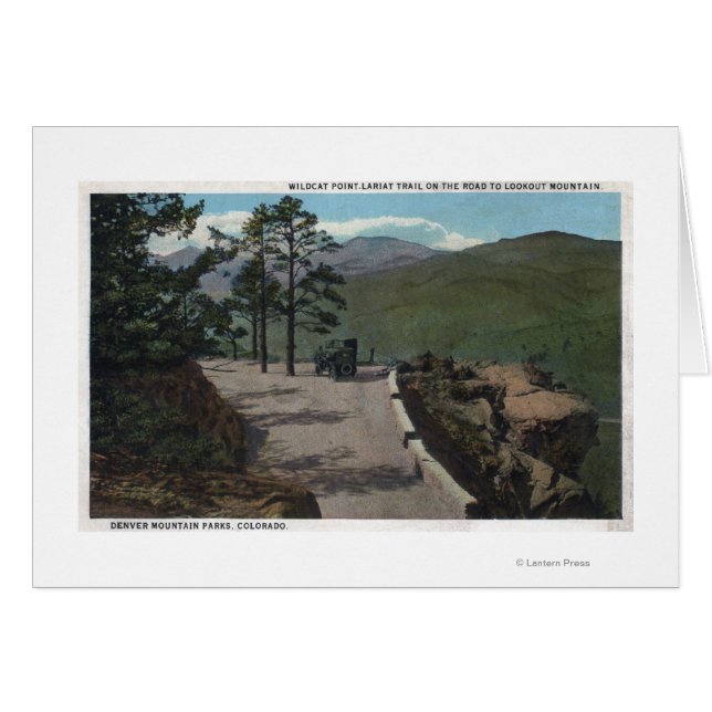 Denver Mountain Park, CO - Wildcat Point Lariat Hälsningskort (Framsidan Horizontal)