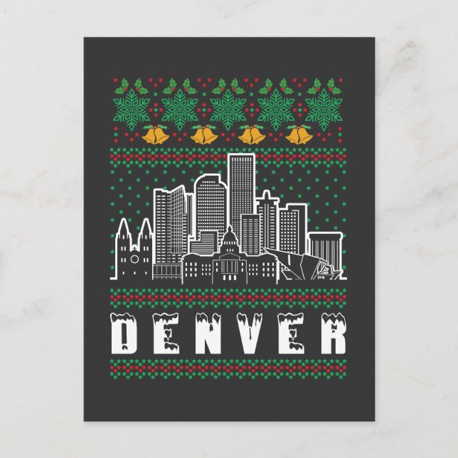 Denver Nevada God jul Vykort (Framsida)
