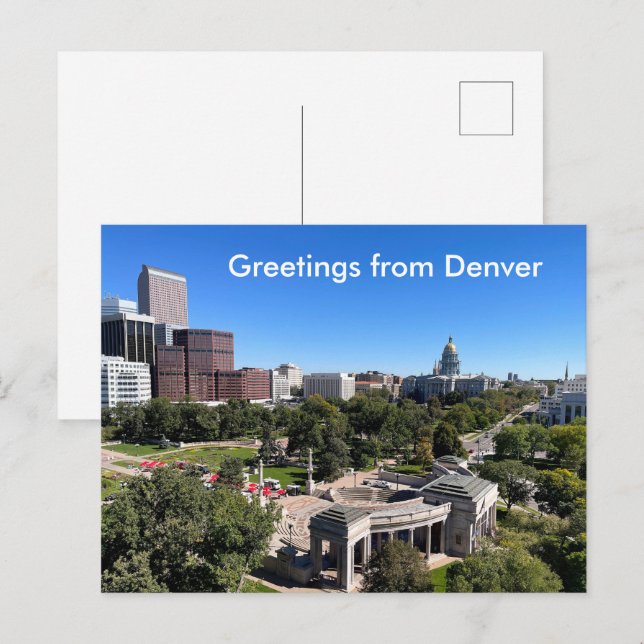 Denver Panorama vy Capitol Building Anpassa Vykort (Fram/baksida)