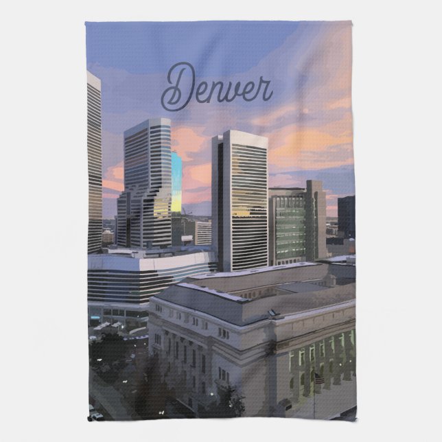 Denver Skyline Kökshandduk (Vertikal)