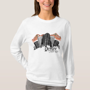 Denver Skyline livens hoodie T-shirt