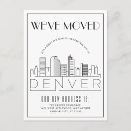  Denver Skyline Modern Deco | Byte av Adress Meddelande Vykort
