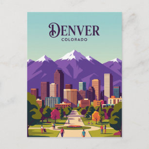 Denver Skyline USA Vykort