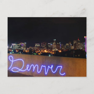 Denver Skyline vycard Vykort