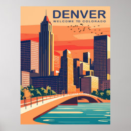 Denver, Southplatte River, Colorado, Resa Poster