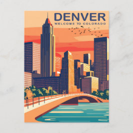 Denver, Southplatte River, Colorado, Travel Vykort