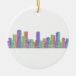 Denver stadshorisont julgransprydnad keramik