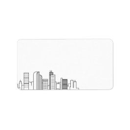 Denver Stylized Skyline | Tom etikett Adressetikett