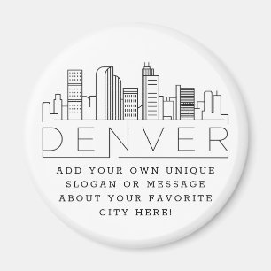 Denver ThBäste Anpassningsbar City Message elle Magnet