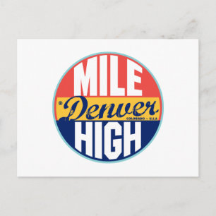 Denver Vintage-etikett Vykort