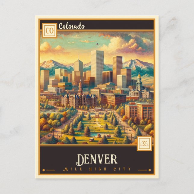 Denver | VINTAGE Vykort (Framsida)