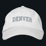 DENVER White Cotton Broderad Keps<br><div class="desc">DENVER Vit bomullshatt. Gör en underbar gåva till alla som kärlek Colorado! Om du vill ha din egen text väljer du bara knappen Anpassa den här mallen för att ange anpassningsbar. Med kommandot Redigera design i verktyg väljer du även anpassade till andra färg-alternativ. Du kan också välja färg på huvudobjektssidan....</div>