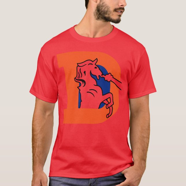 DenverBroncos retro familj T Shirt (Framsida)