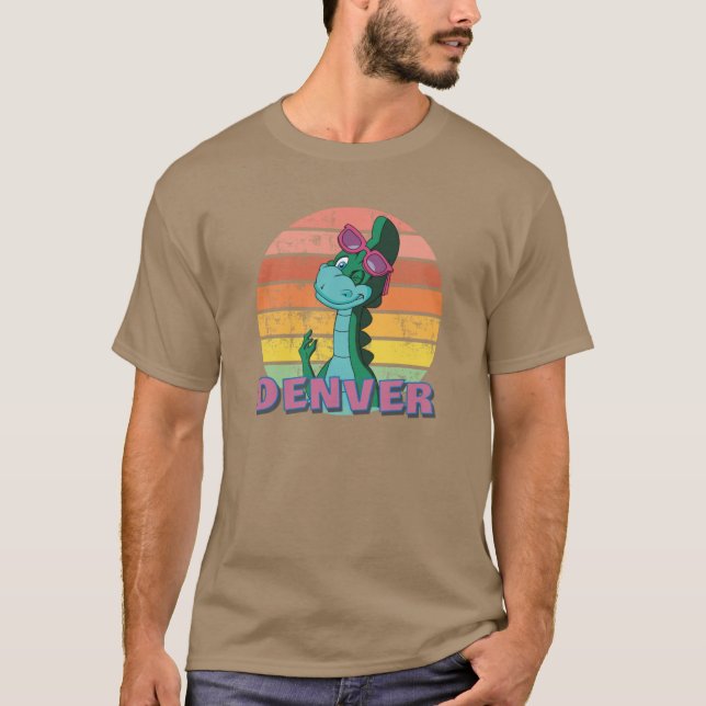 Denverhe Last Dinosaur Funnyee girl family T Shirt (Framsida)