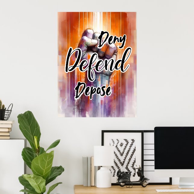 Deny Defend Depose Poster (Hemmakontoret)