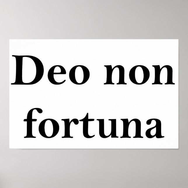 Deo non förmögena poster (Framsidan)