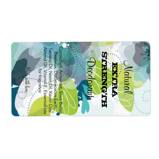 Deodorant Label Fraktsedel (Framsidan)