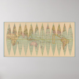 Deonstructed Earth Globe (1887) Poster