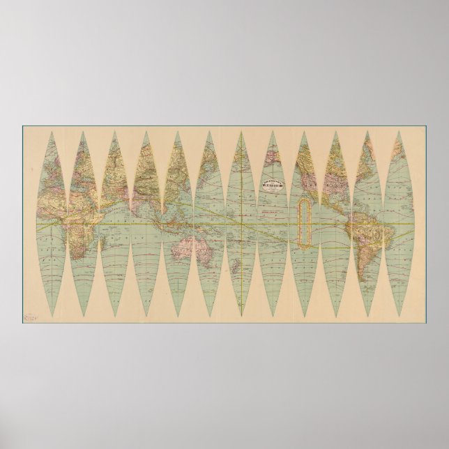 Deonstructed Earth Globe (1887) Poster (Framsidan)