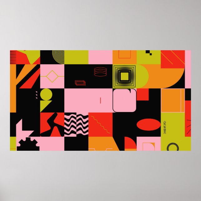 Deonstruerad postmodern inspirerad teckning av abs poster (Framsidan)