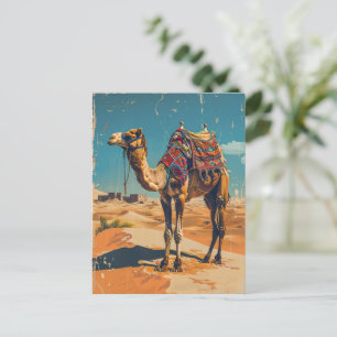 Deoupage för återtagning av vintage Camel Retro De Vykort