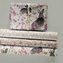 Deoupage för att charma Bunnies Meadow Flowers